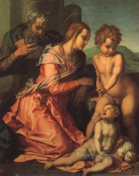  Andrea Canvas - Holy Family renaissance mannerism Andrea del Sarto